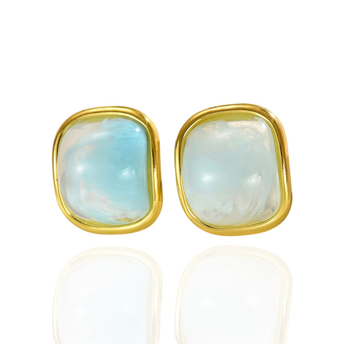 Wholesale Stainless Steel Resin Earrings
