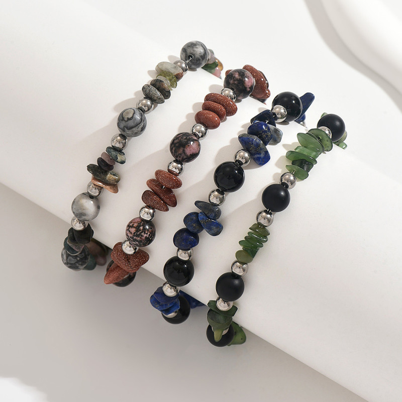 Wholesale Stainless Steel Natural Stone Bracelet