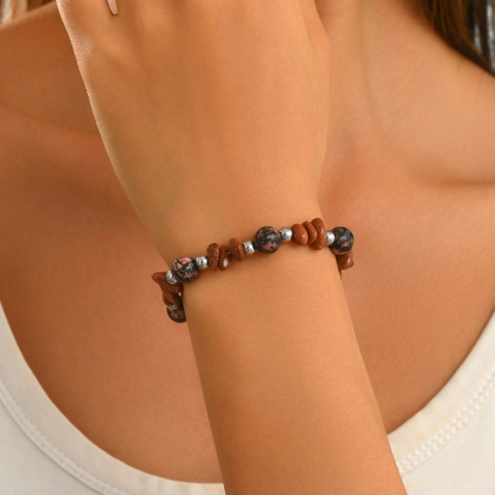 Wholesale Stainless Steel Natural Stone Bracelet