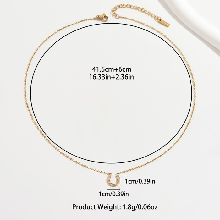 Wholesale Stainless Steel Horseshoe Necklaces