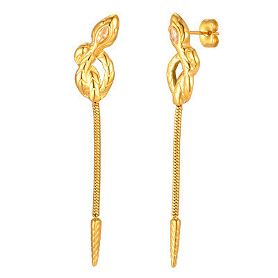 Wholesale Premium Stainless Steel Snake Earrings