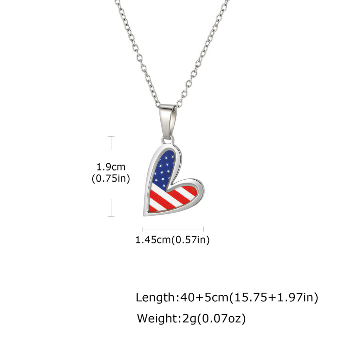 Wholesale Stainless Steel American Flag Pendant