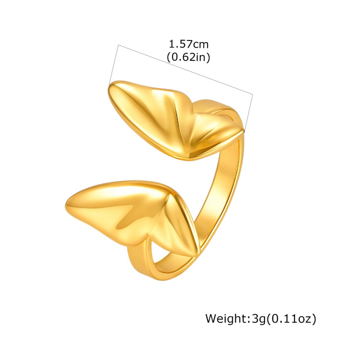 Wholesale Stainless Steel Butterfly Open Rings