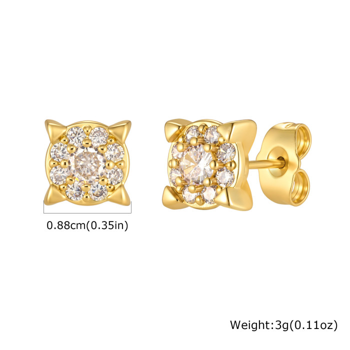 Wholesale Stainless Steel Micro-Pave Tiny Earring