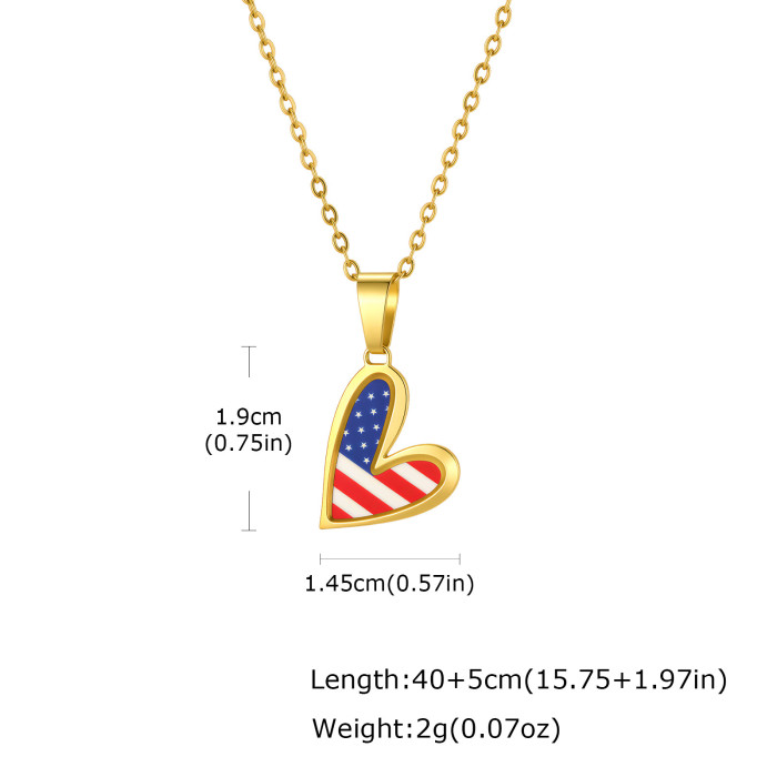Wholesale Stainless Steel American Flag Pendant