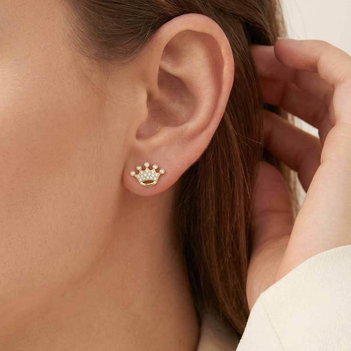 Wholesale Stainless Steel Micro-Pave Tiny Earring