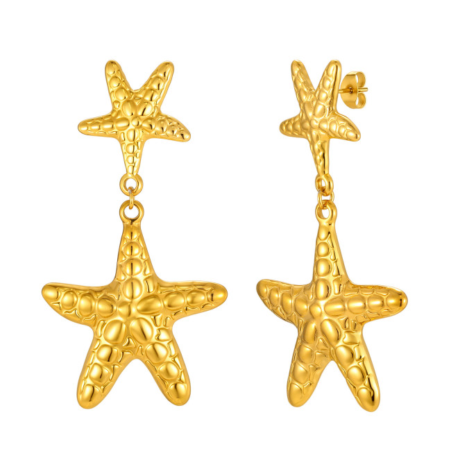 Wholesale Stainless Steel Starfish Earrings