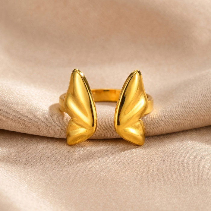 Wholesale Stainless Steel Butterfly Open Rings