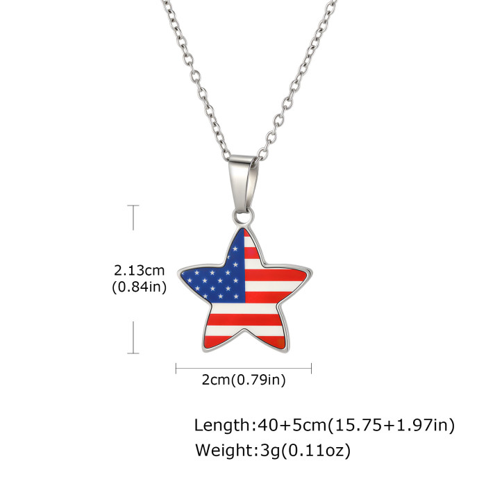Wholesale Stainless Steel American Flag Pendant