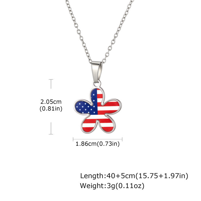 Wholesale Stainless Steel American Flag Pendant