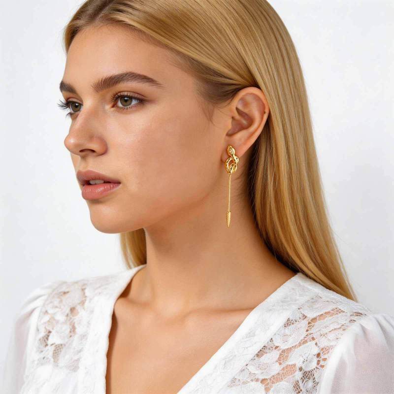 Wholesale Premium Stainless Steel Snake Earrings