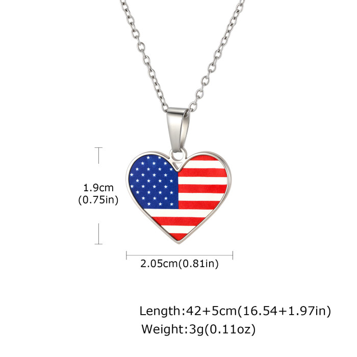 Wholesale Stainless Steel American Flag Pendant