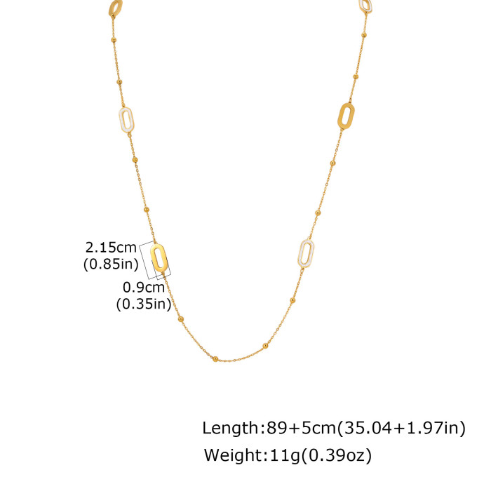Wholesale Stainless Steel Multi-Color Crystal Long Chain