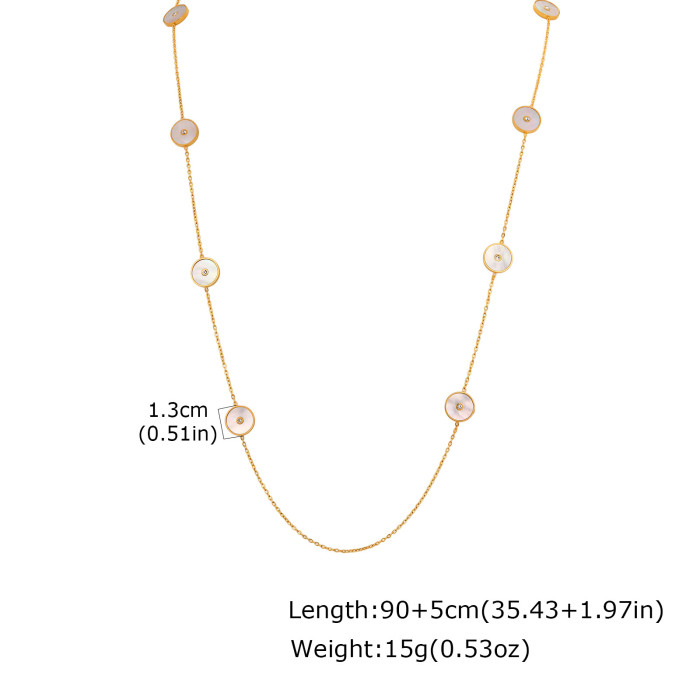 Wholesale Stainless Steel Multi-Color Crystal Long Chain