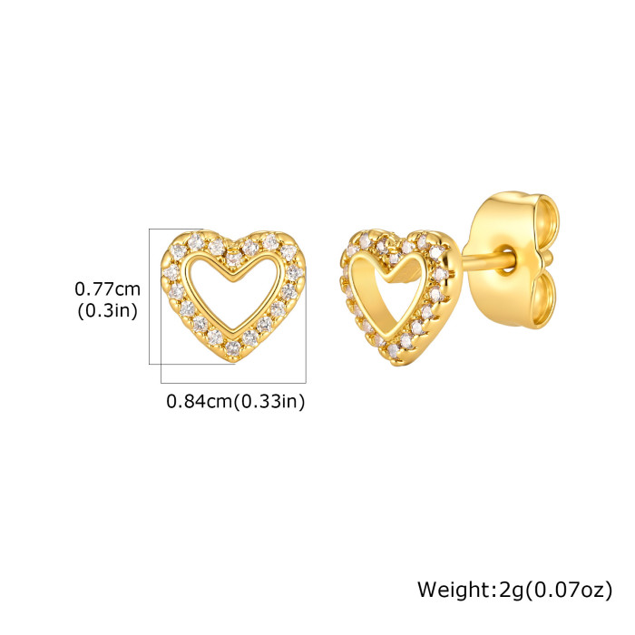 Wholesale Stainless Steel Micro-Pave Tiny Earring