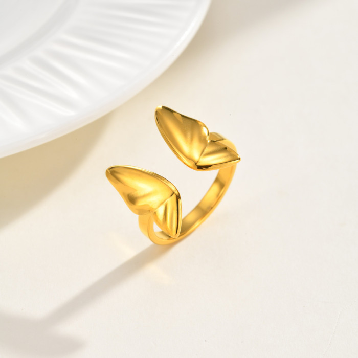 Wholesale Stainless Steel Butterfly Open Rings