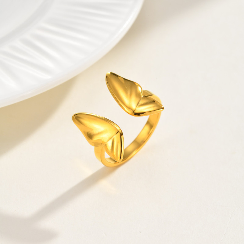 Wholesale Stainless Steel Butterfly Open Rings