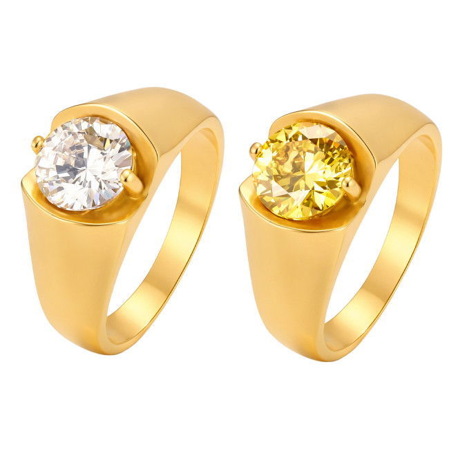 Wholesale Stainless Steel Solitaire Signet Rings