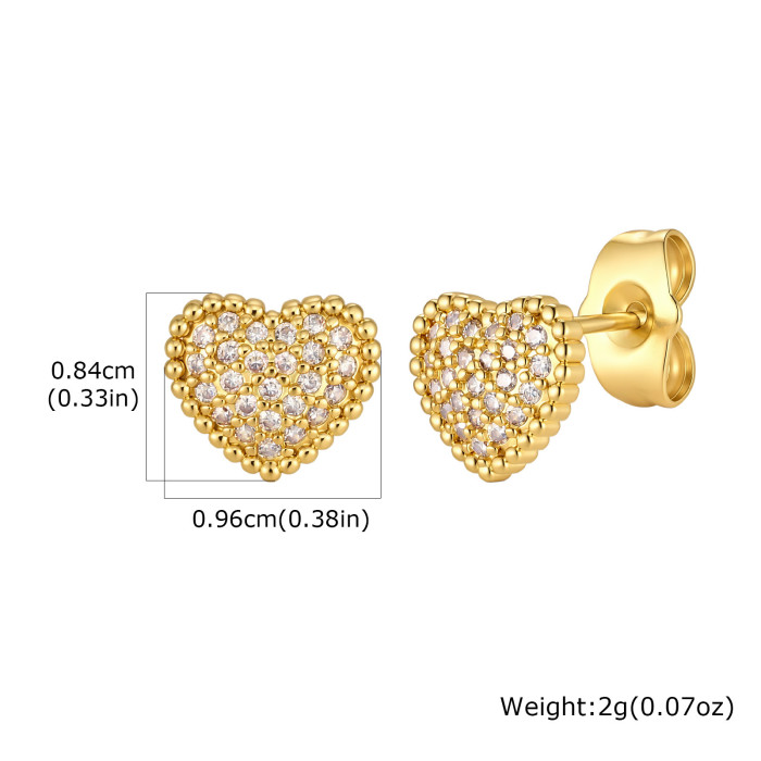 Wholesale Stainless Steel Micro-Pave Tiny Earring