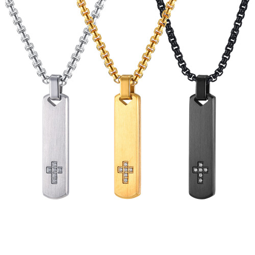 Wholesale Stainless Steel Minimalist Cross Pendant Necklace
