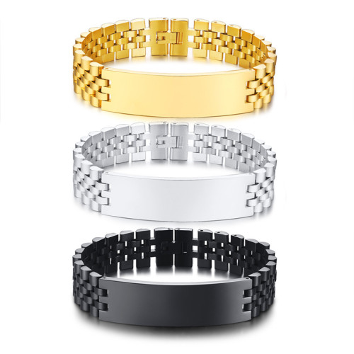 Wholesale Stainless Steel ID Plate Bracelet for Men