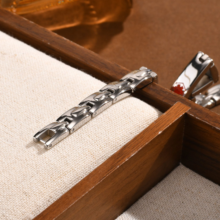 Wholesale Stainless Steel Link Chain Medical Alert Bracelet