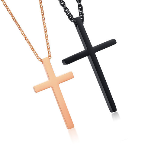 Wholesale Stainless Steel Personalized Matching Cross Necklace for Couples