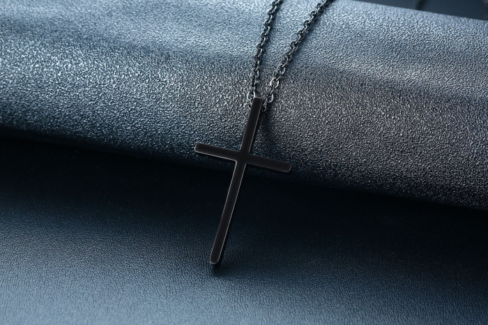 Wholesale Stainless Steel Personalized Matching Cross Necklace for Couples
