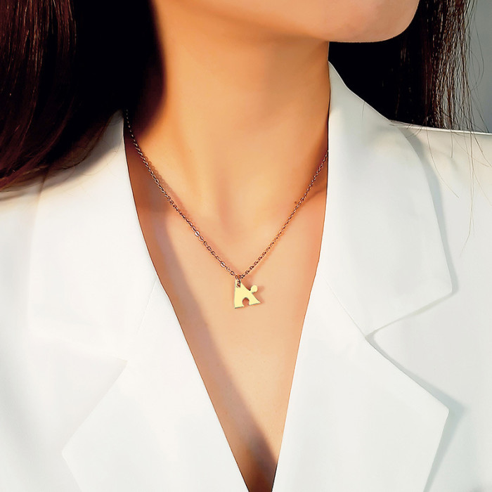 Wholesale Stainless Steel 5 Piece & 6 Piece Puzzle Heart Necklace Set