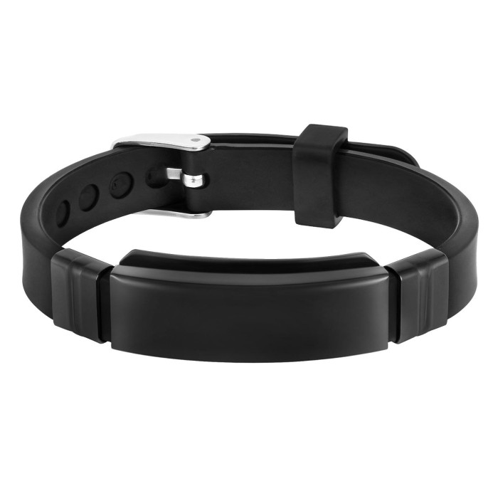 Wholesale Stainless Steel Personalized Silicone Medical Alert Bracelet