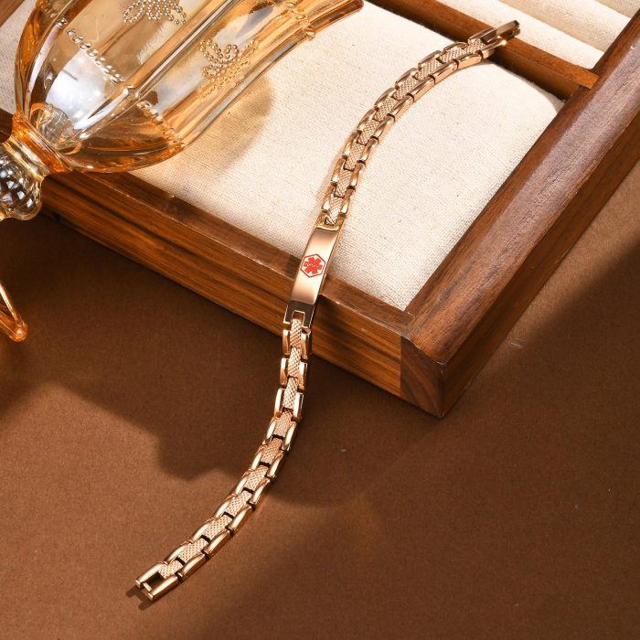 Wholesale Stainless Steel Engravable Emergency Medical ID Bracelet for Men