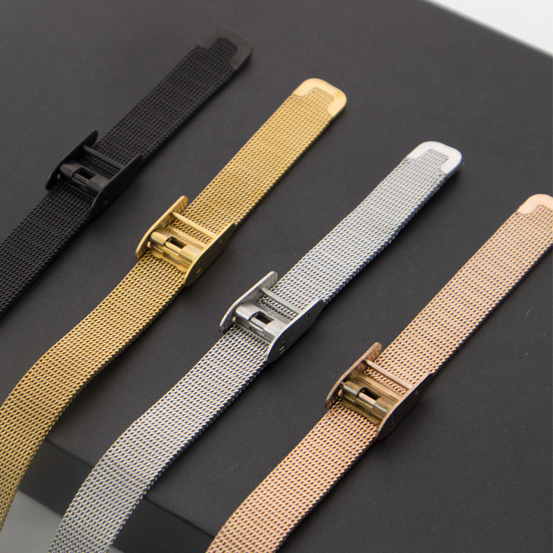 Wholesale Unisex Stainless Steel Mesh Belt Engravable ID Bracelet