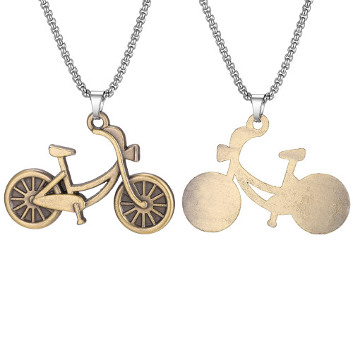 Wholesale Alloy Vintage Bicycle Stainless Steel Chain Necklace