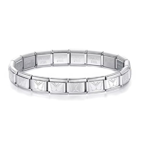 Wholesale Stainless Steel Heart Link Charm Bracelet