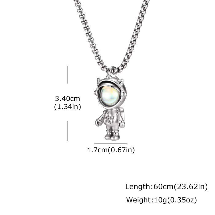 Wholesale Stainless Steel 3D Astronaut Spaceman Pendant
