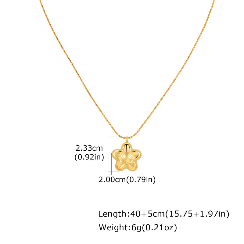 Wholesale Minimalist 3D Puffy Flower Charm Pendant