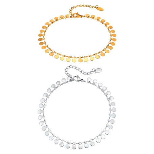 Wholesale Stainless Steel Round Disc Foot Jewelry