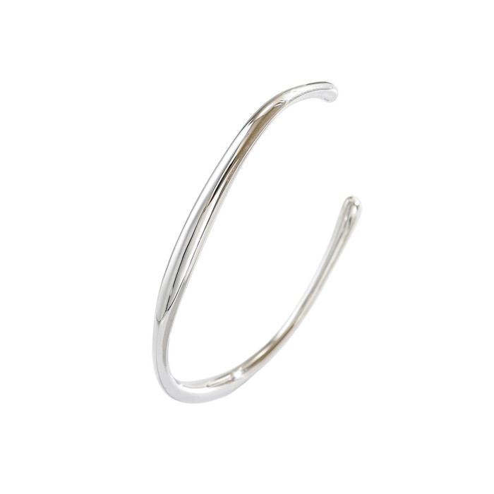 Wholesale Waterproof Tarnish-Free Gold Smooth Wave Cuff Bangle