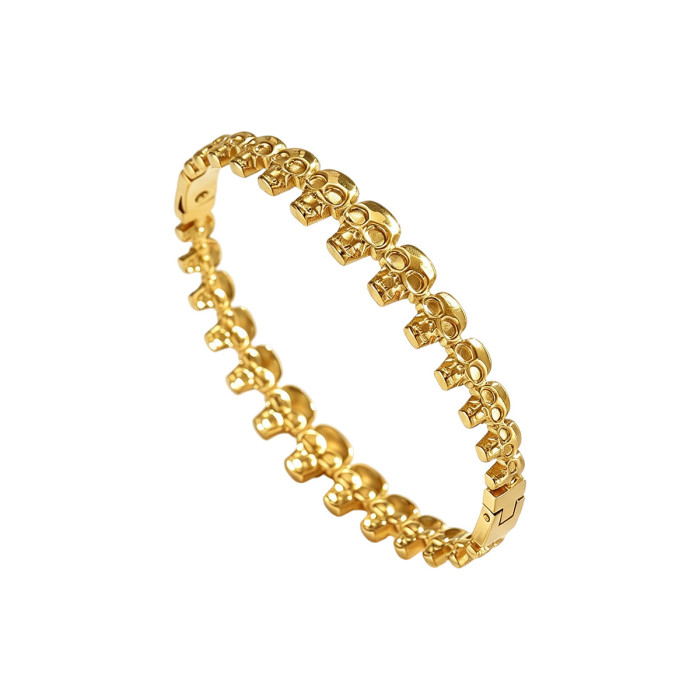 Wholesale Women's 18K Gold Plated Stainless Steel Bangle Set