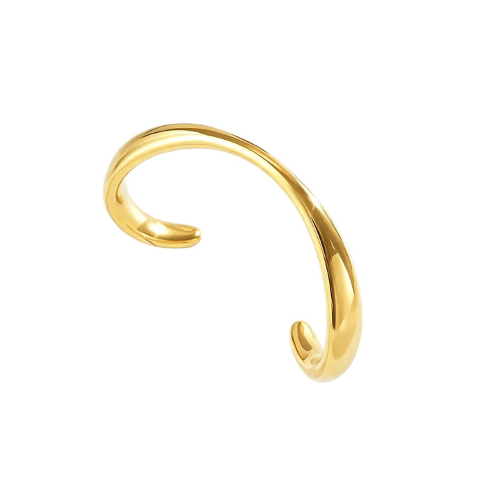 Wholesale Stainless Steel Irregular Wave Cuff Bangle