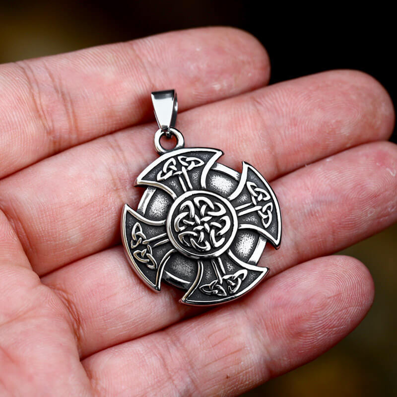 Wholesale Vintage Celtic Circle Cross Knotwork Stainless Steel Pendant