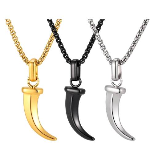 Wholesale Stainless Steel Wolf Tooth Horn Pendant