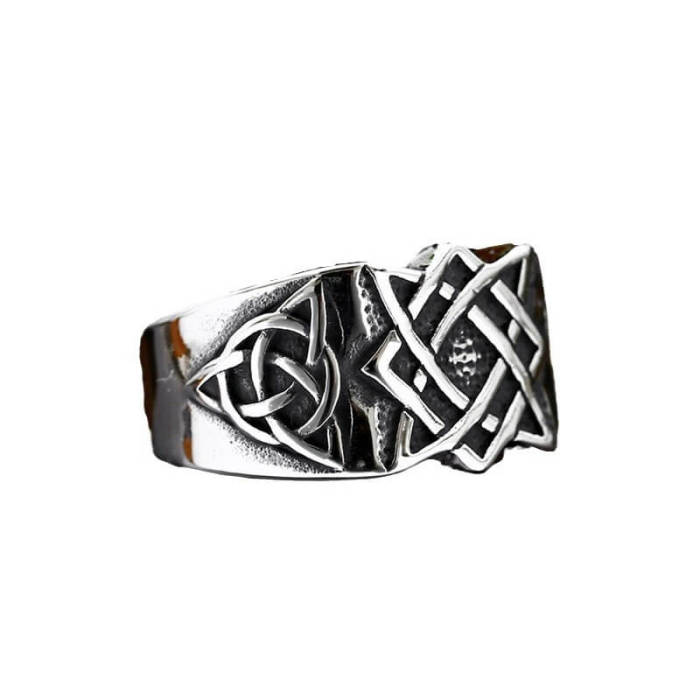 Wholesale Vintage Slavic Star of Lada Celtic Knot Stainless Steel Ring