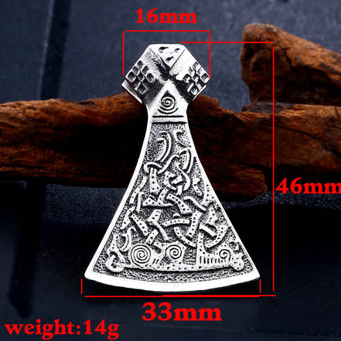 Wholesale Men's Stainless Steel Viking Battle Axe Pendant