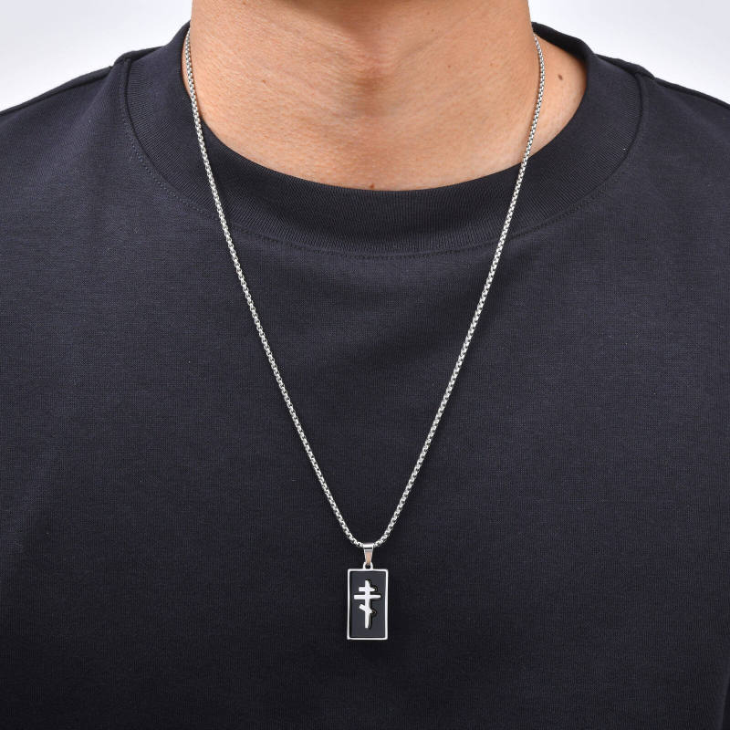 Wholesale Stainless Steel Cross Dog Tag Necklace