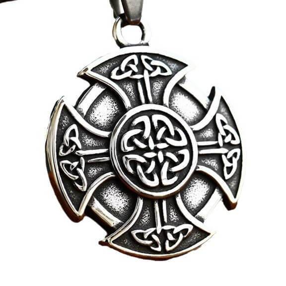 Wholesale Vintage Celtic Circle Cross Knotwork Stainless Steel Pendant