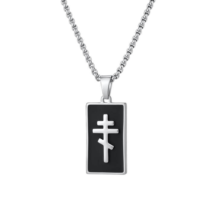 Wholesale Stainless Steel Cross Dog Tag Necklace