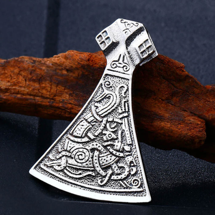 Wholesale Men's Stainless Steel Viking Battle Axe Pendant