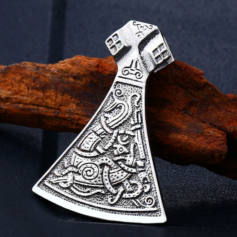 Wholesale Men's Stainless Steel Viking Battle Axe Pendant