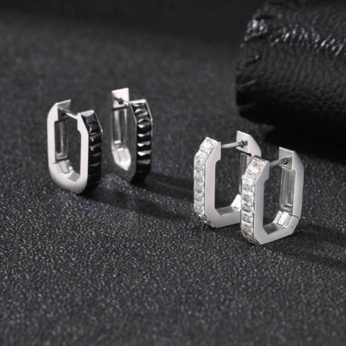 Wholesale Stainless Steel CZ Huggie Earrings